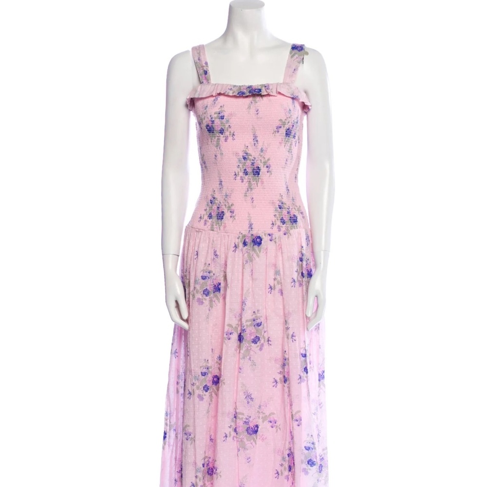 LoveShackFancy Pink Floral Dress